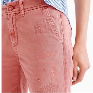 J. Crew Old Red Distressed Chino. NWT